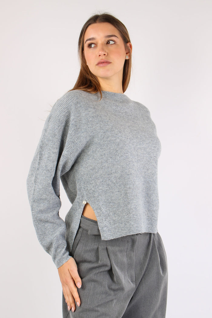 Maglia Manica Lunga Grey Melange-7