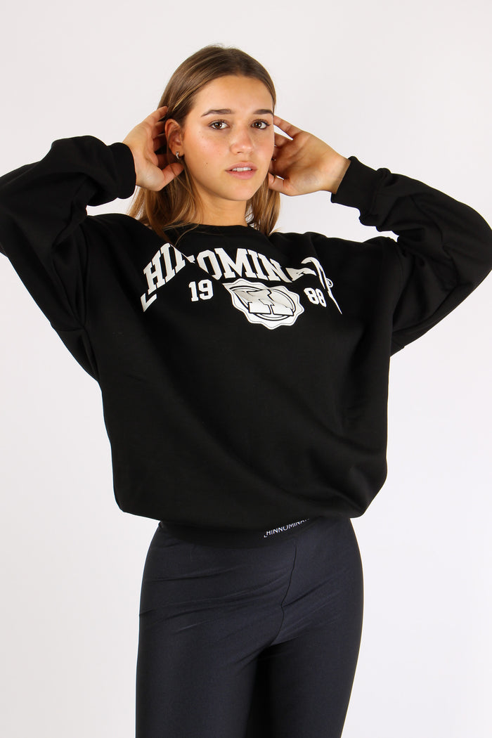 Felpa College Nero-6