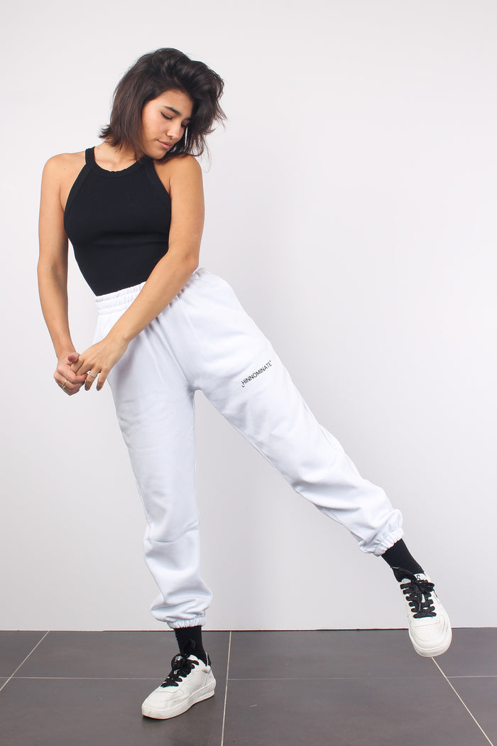 Pantalone Felpa Basico Bianco-7
