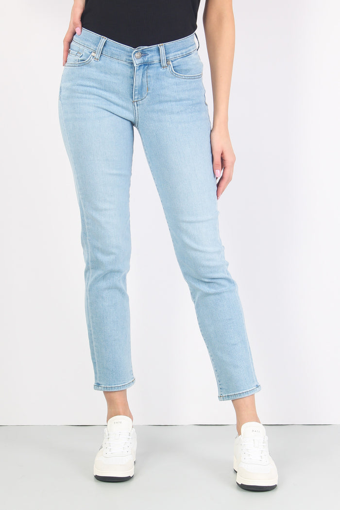 Jeans Authentic Crpped Denim Chiaro-3