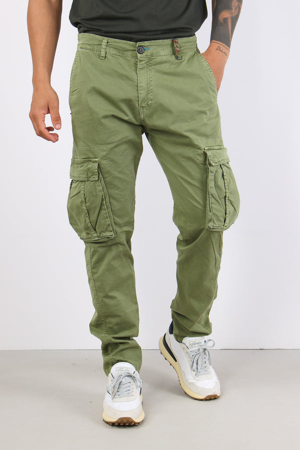 Pantalone Tasconato Verde Scuro-2