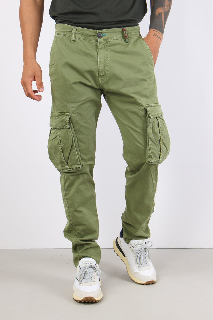 Pantalone Tasconato Verde Scuro-2
