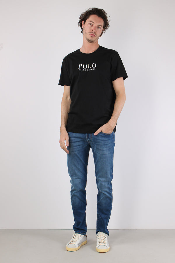 T-shirt Underwear Maxi Scritta Polo Black-2