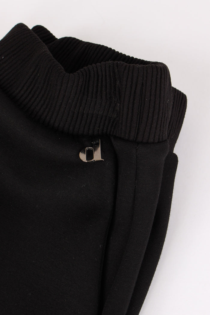 Pantalone Ampio Felpa Black-4