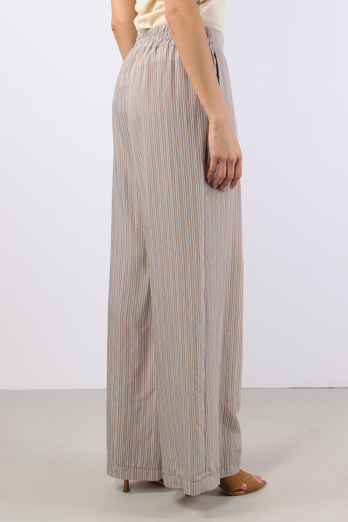 Pantalone Palazzo Riga Beige-6