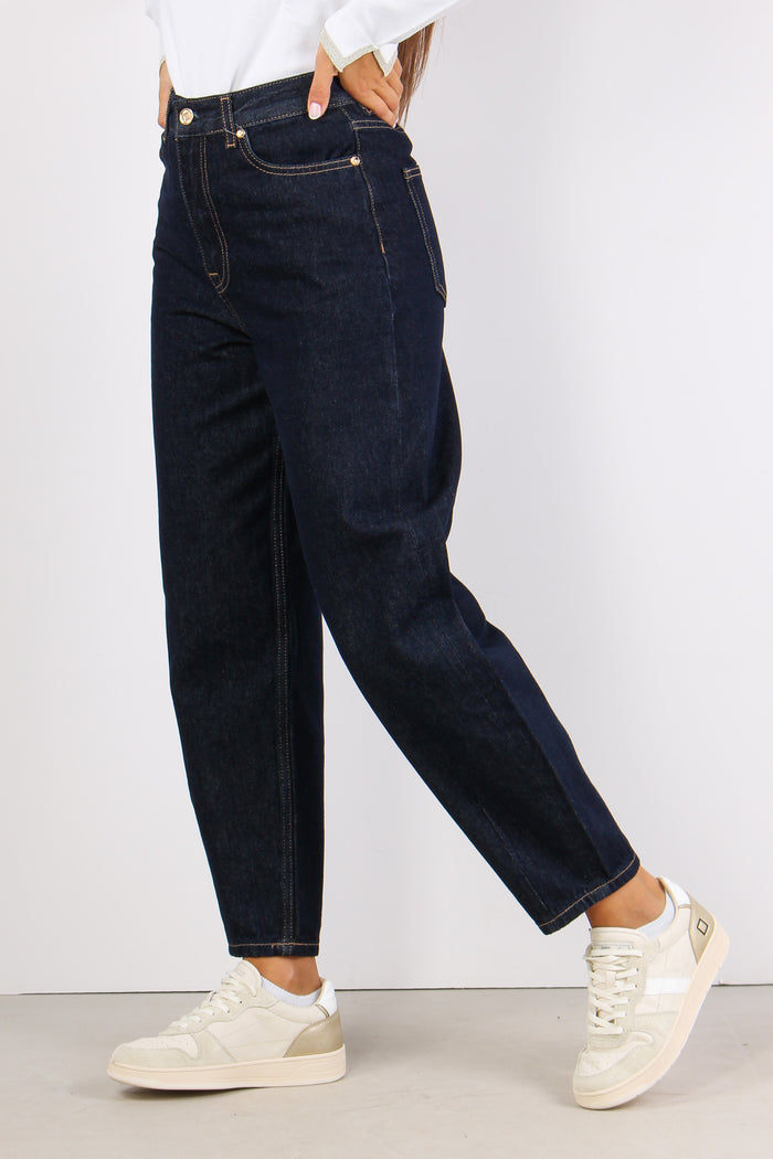 Pantalone New Barrel Denim Scuro-3