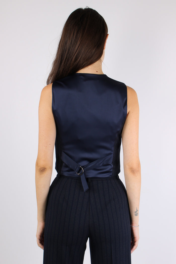 Gilet Gessato Blu/fango-3