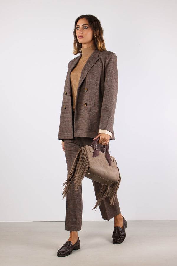 Pantalone Sigaretta Quadri Tartan