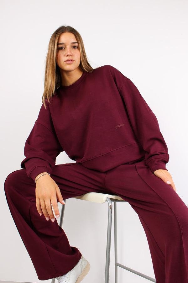 Felpa Regular Modal Bordeaux-2