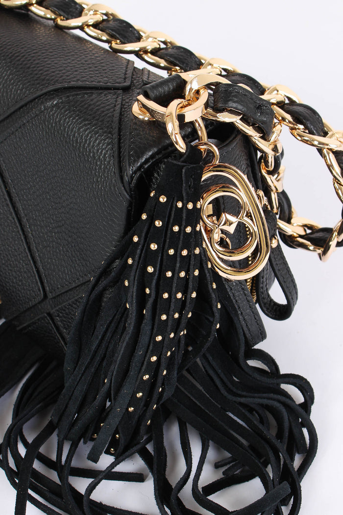 Tracolla Mini Frange Black-4
