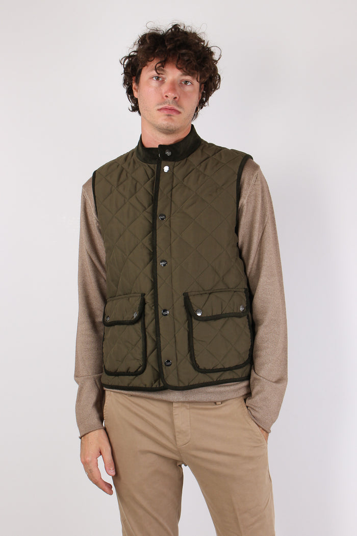 Frank Gilet Inserto Velluto Militare
