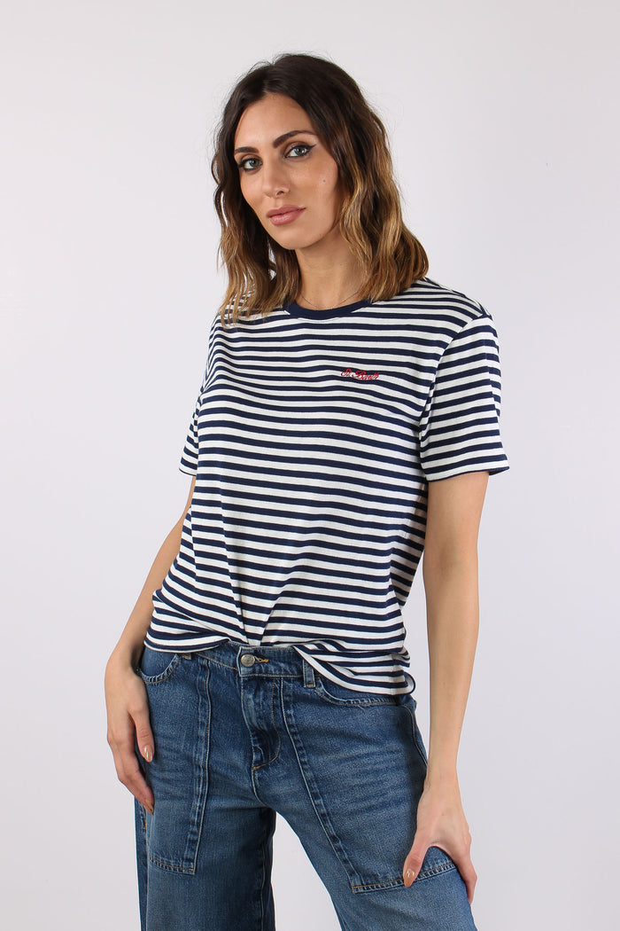 T-shirt Riga Logo Bianco/blu-2