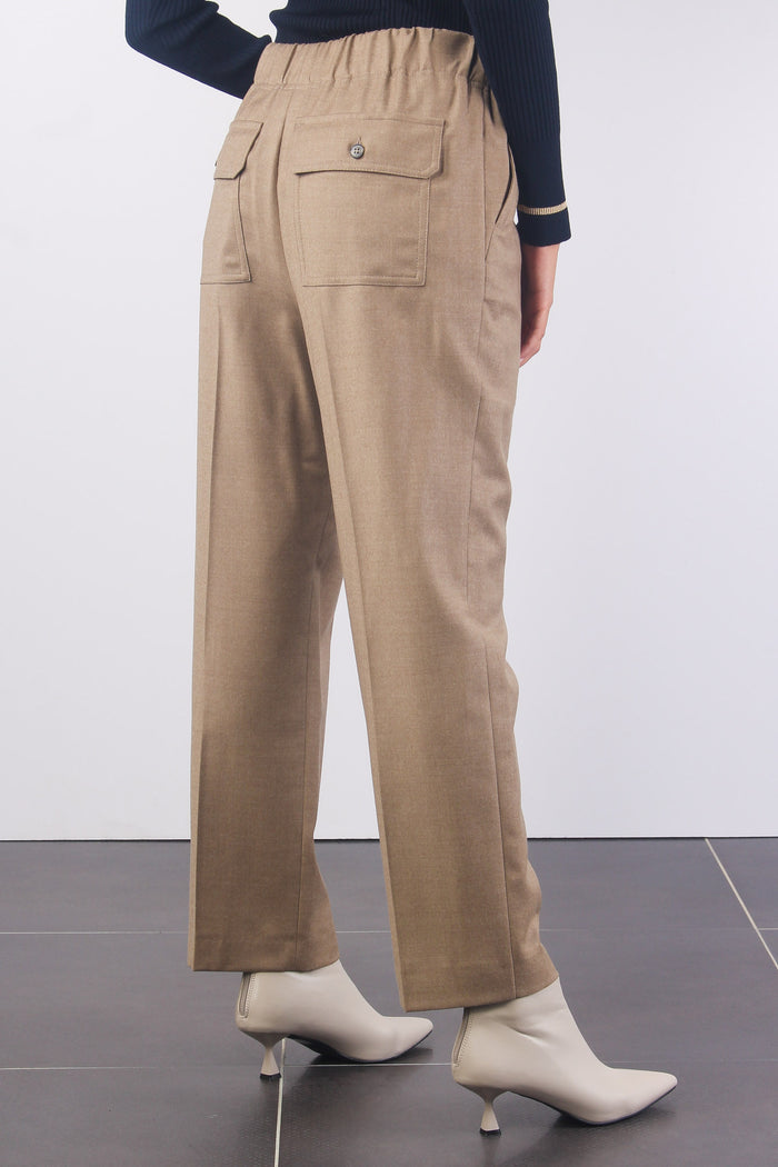 Cambra Pantalone Elastico Fl Cammello-5