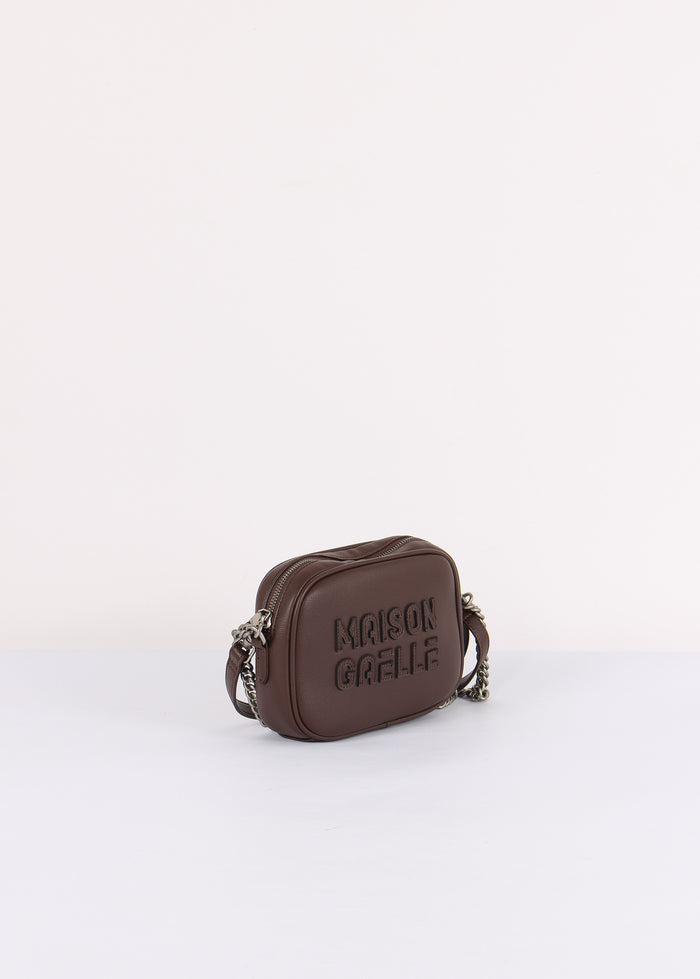 Camera Bag Maxi Logo Rilievo Moro-7