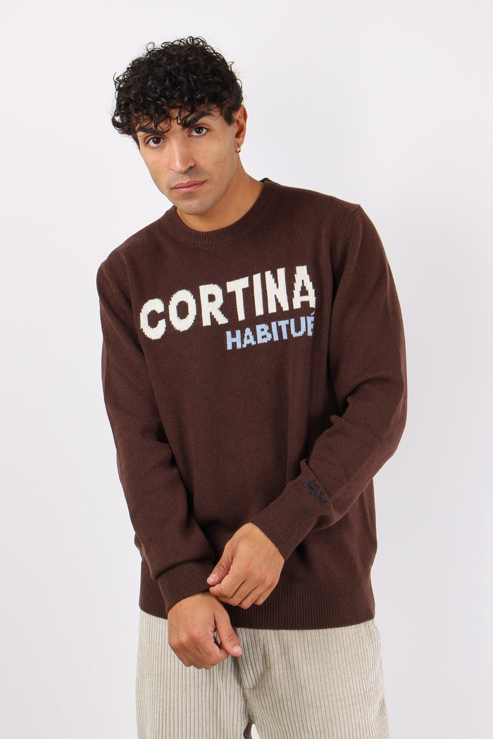 Girocollo Cortina Abitue Marrone-3