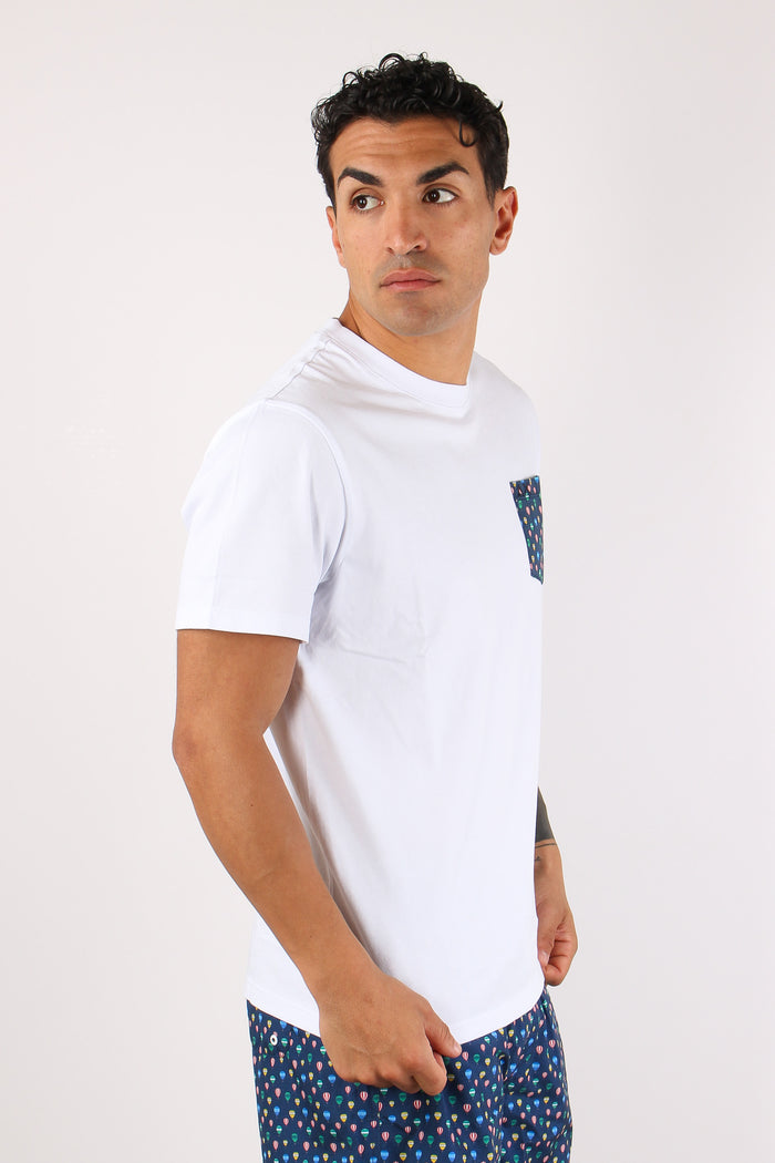 T-shirt Taschino Fantasia Bianco/giallo-7
