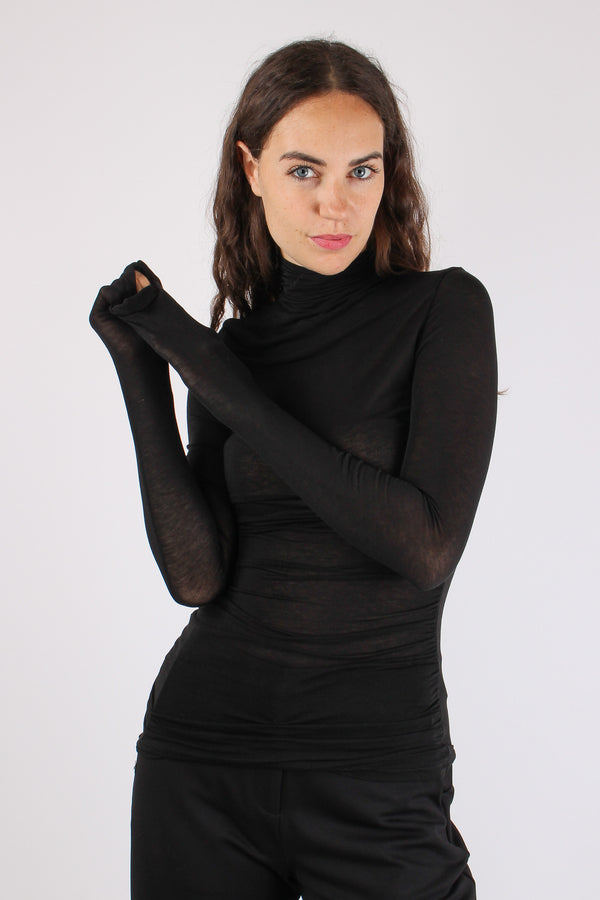 T-shirt Collo Alto Leggera Meteorite-2