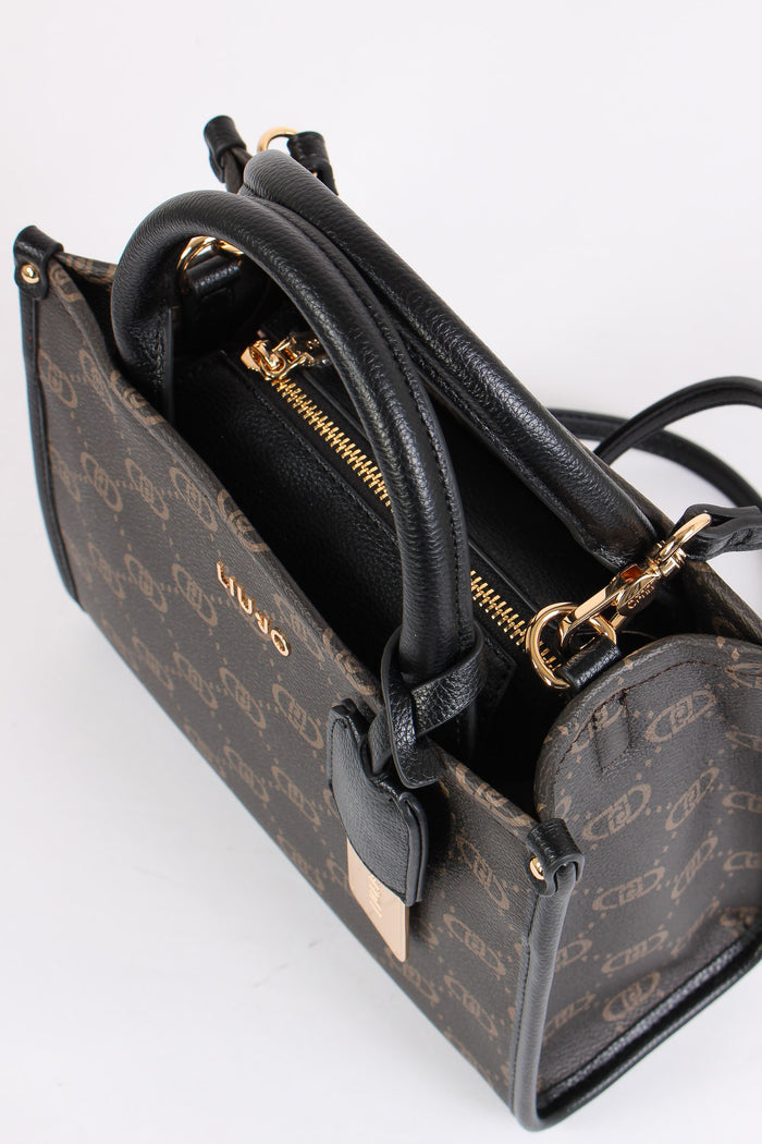 Mini Shopping Monogram Nero-5