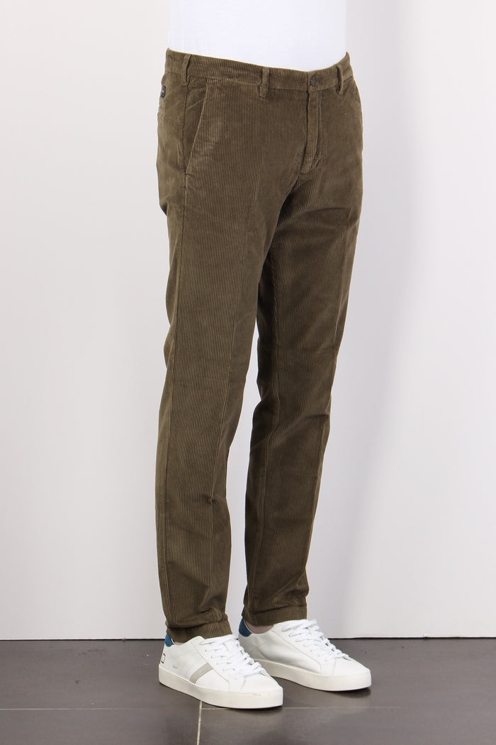 Pantalone Chino Velluto Militare-4