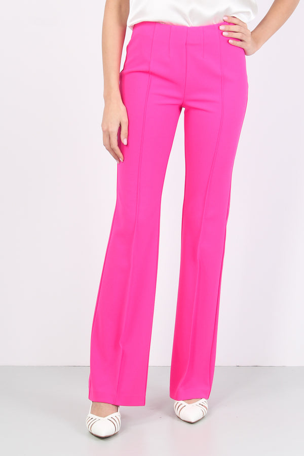 Pantalone Svasato Tessuto Tecn Pink Camelia-2