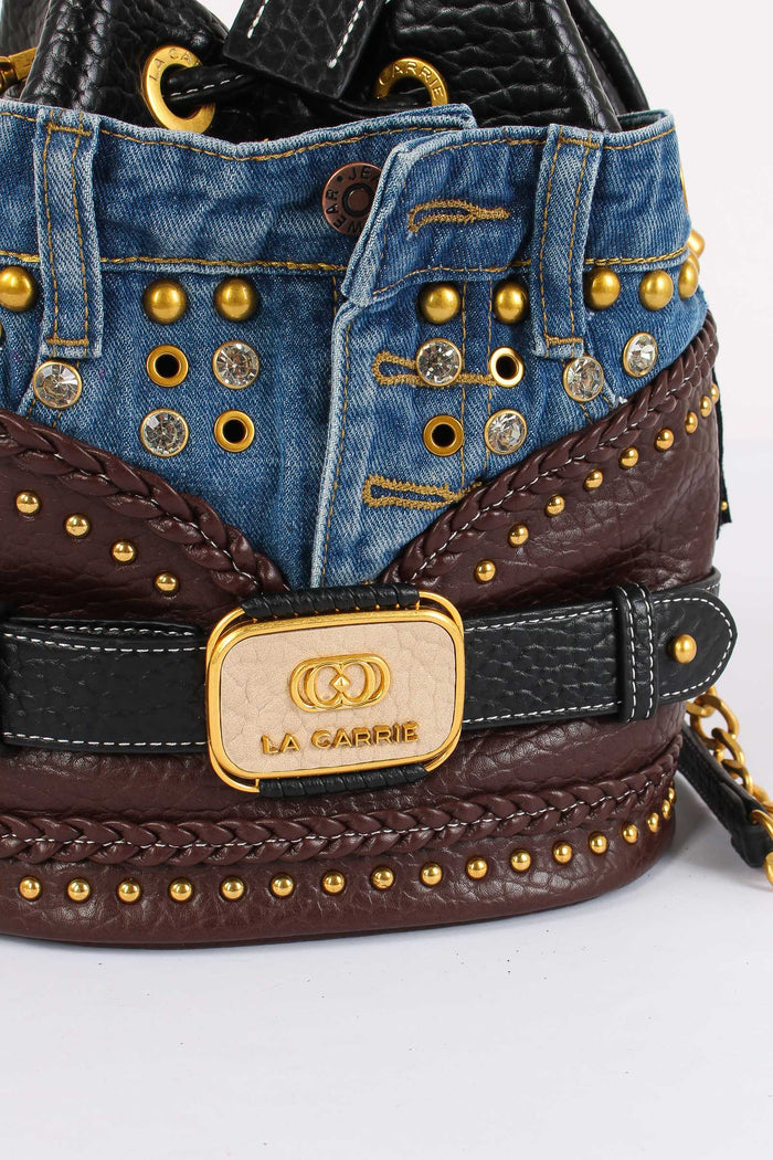 Secchiello Inserto Denim Dark Brown-4