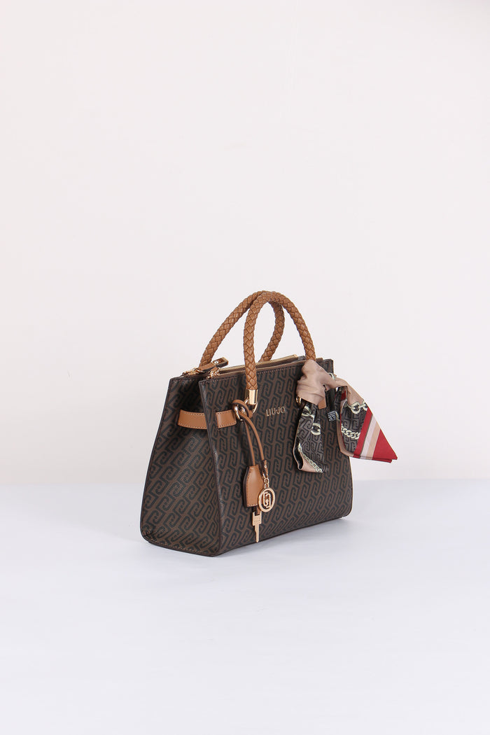 Mini Shopping Logo Monogram Suede-7