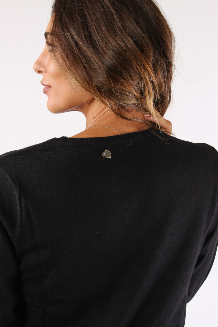 Maglia Girocollo Viscosa Nero-7