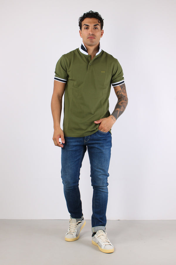 Polo Collo Bicolor Verde-2