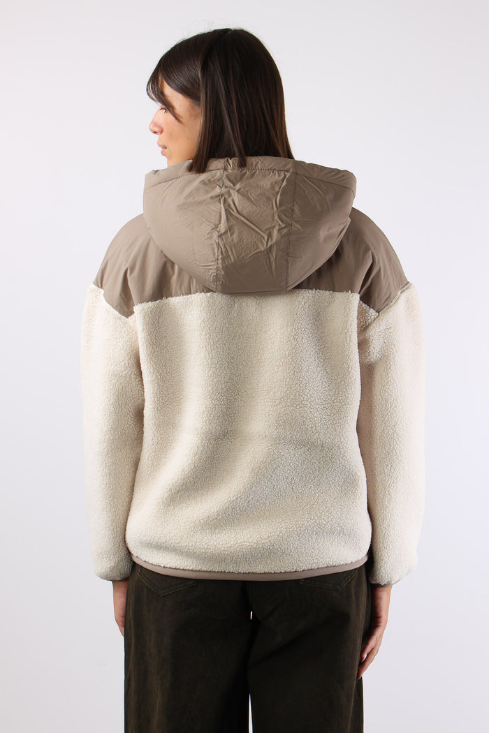 Giubbotto Inserto Teddy Beige/ecru-5