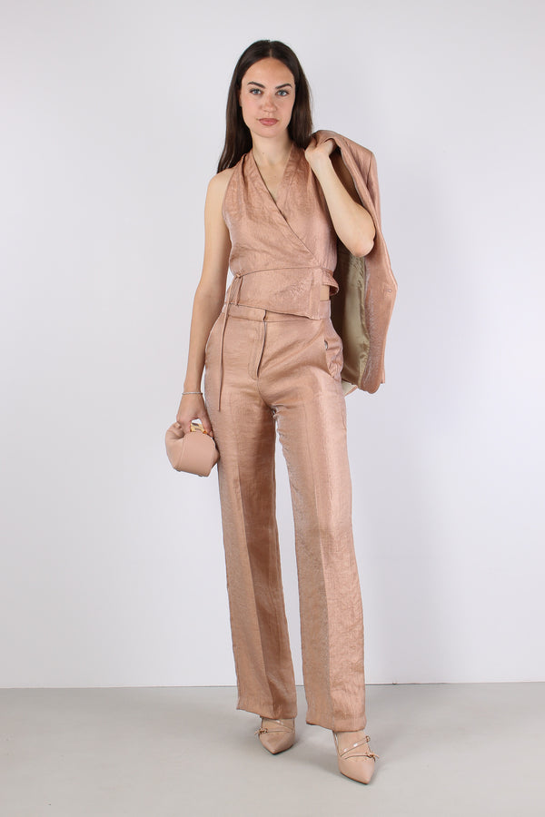 Gilet Portafoglio Spalmato Blush