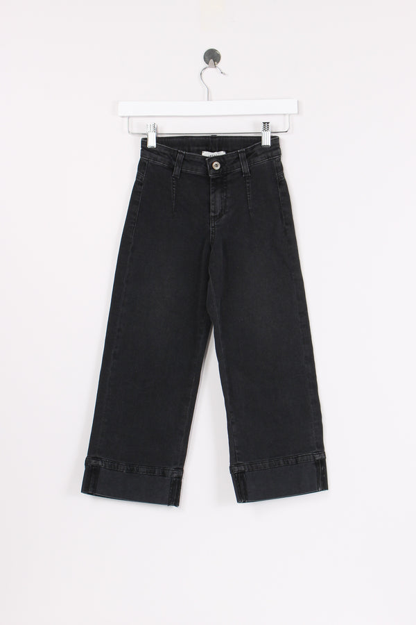 Jeans Cropped Denim Nero