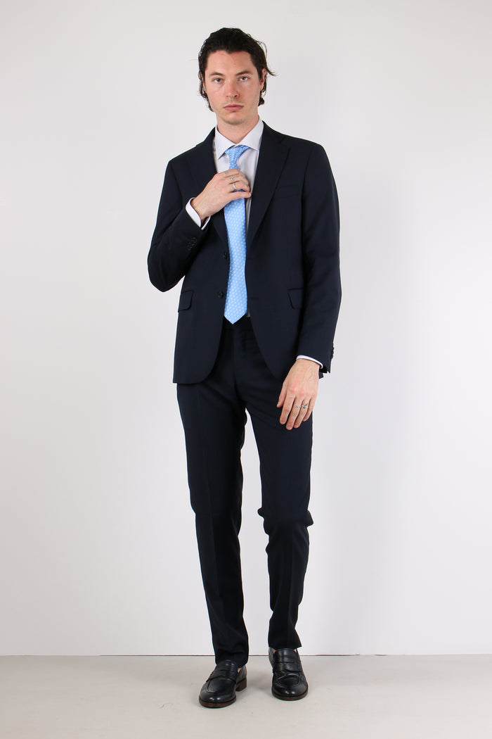 Abito 100% Lana Vergine Blu Navy-5