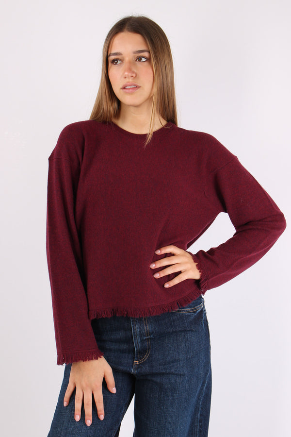 Girocollo Frangette Bordeaux-2