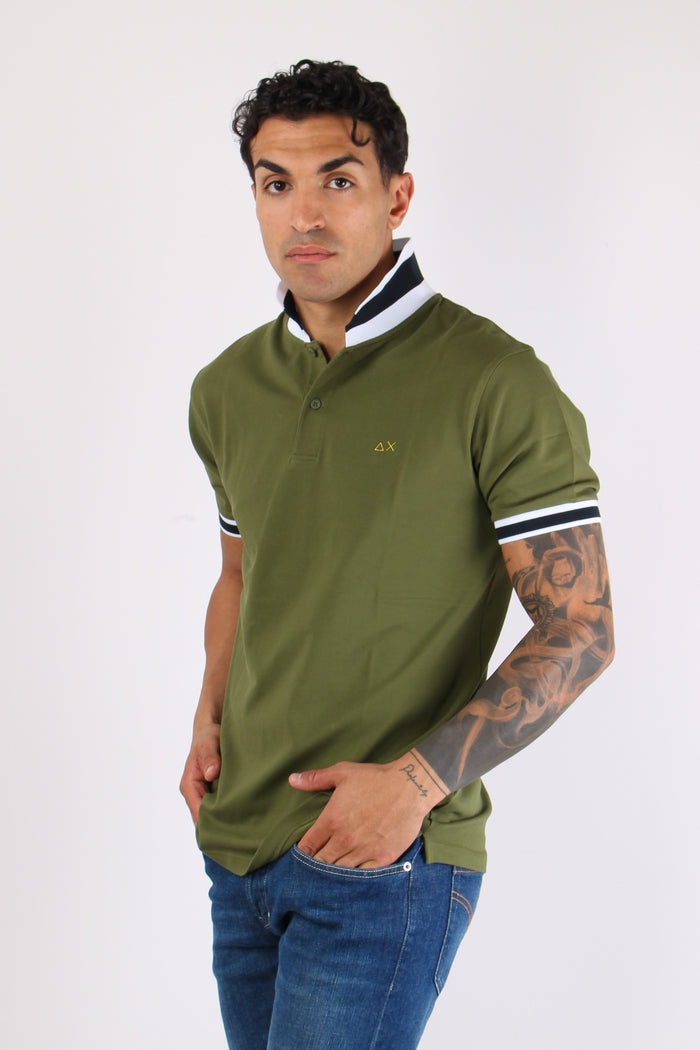 Polo Collo Bicolor Verde-6