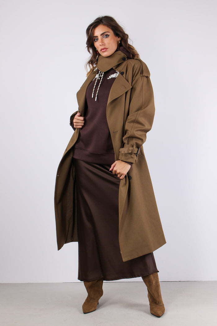 Trench Cotone Ricamo Interno Militare-10