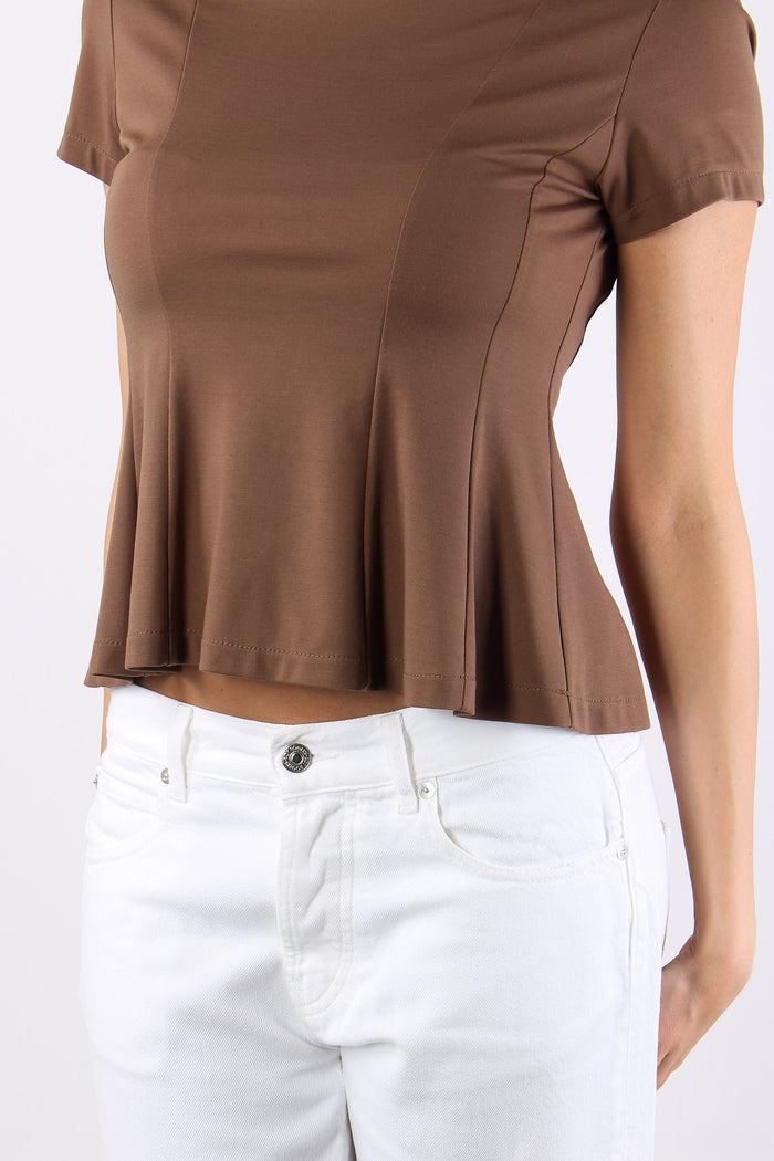 T-shirt M/m Riprese Fianchi Tabacco-6