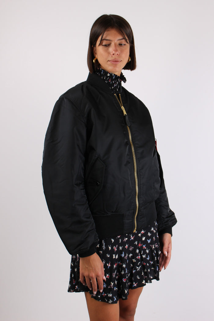 Heritage Bomber Jacket Nylon Black-6