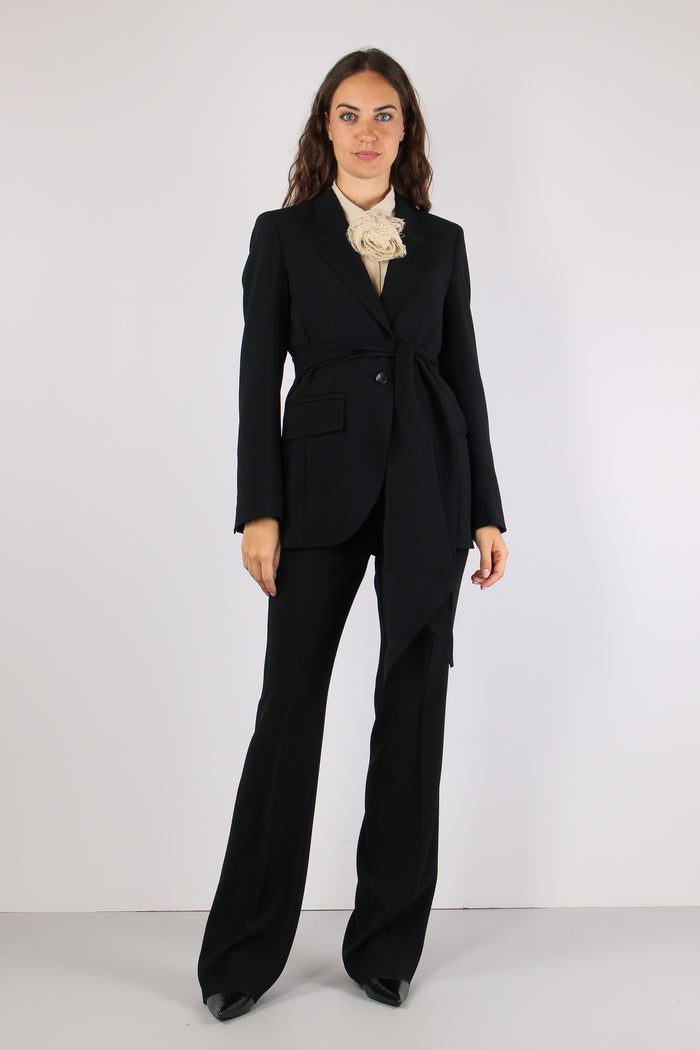 Mllvalanga Pantalone Crepe Nero-5