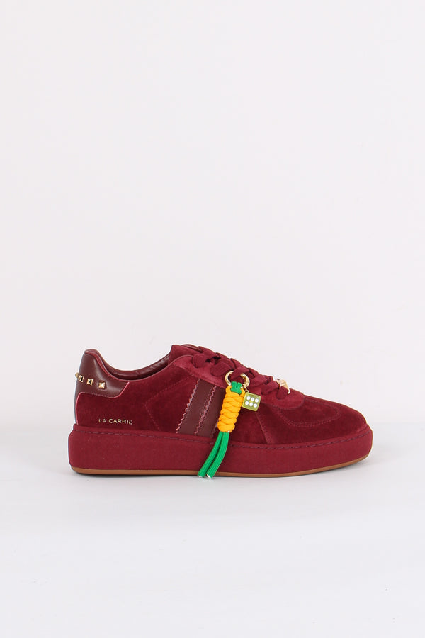 Sneakers Camoscio Borchie Prugna