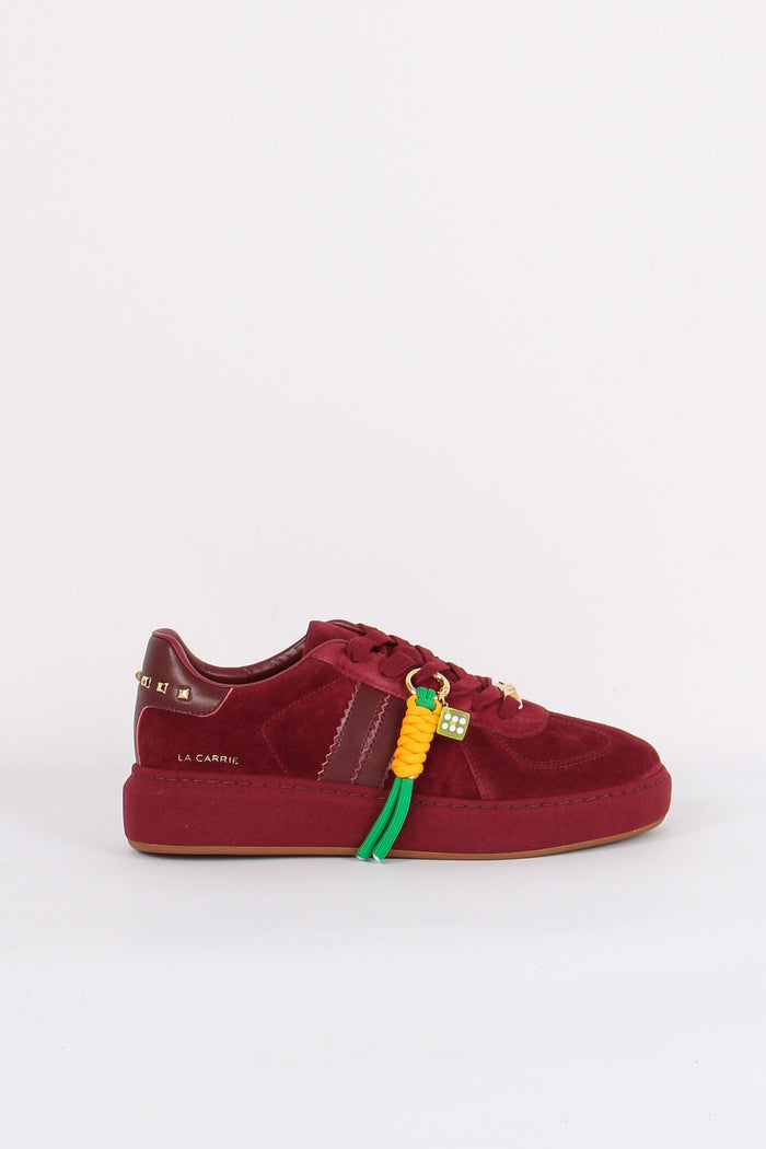 Sneakers Camoscio Borchie Prugna