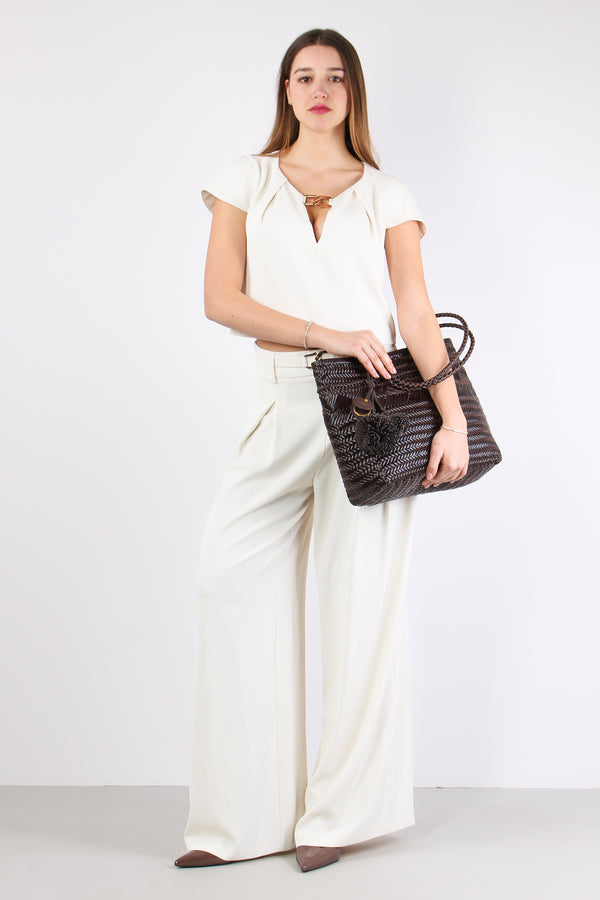 Capucine Top Corto Placca Ivory