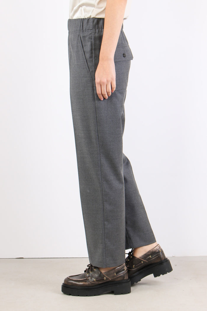 Hateley Pantalone Fresco Lana Grigio-7