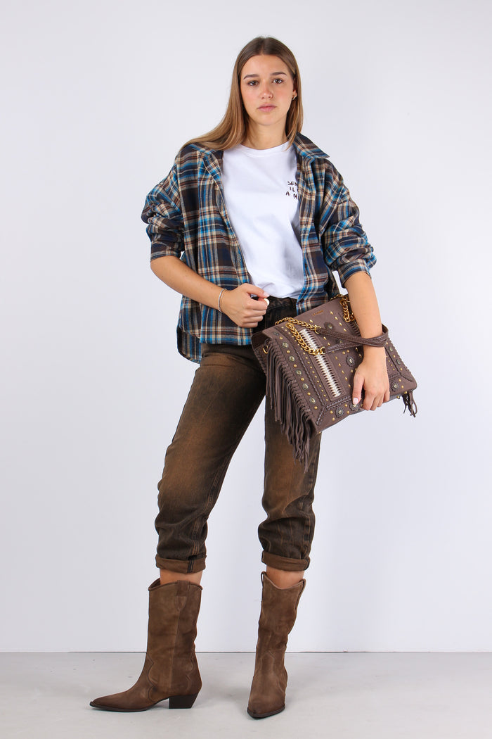 T-shirt Ricamo Sento Il Cuore Bianco-7