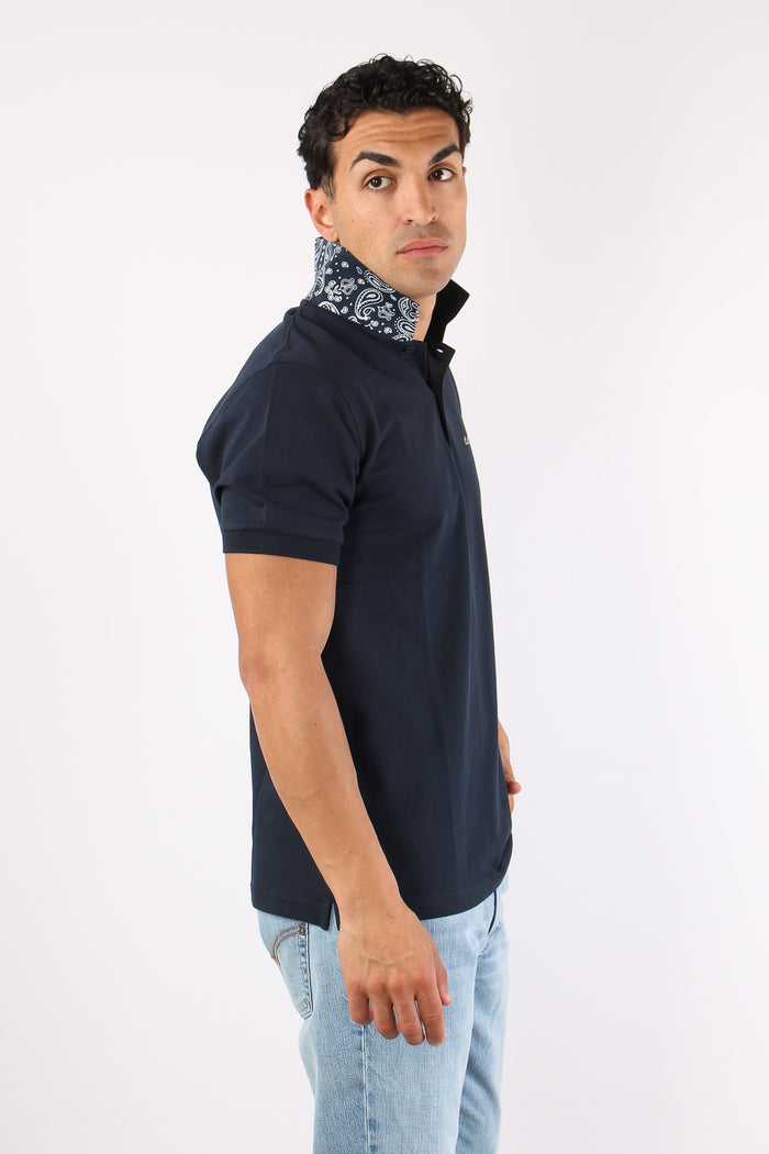Polo Sotto Collo Bandana Navy Blue-6