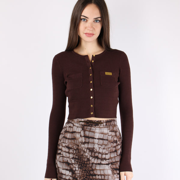 Cardigan Maglia Cacao-2