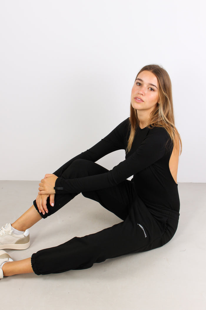 Pantalone Felpa Basico Nero-10