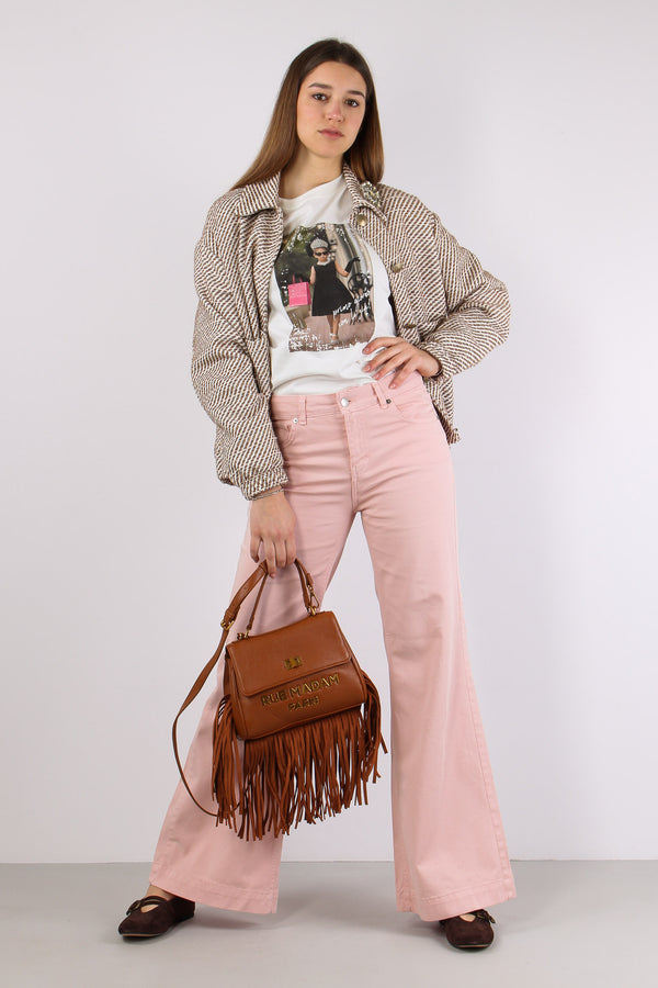 Pantalone Bull Flare Rosa