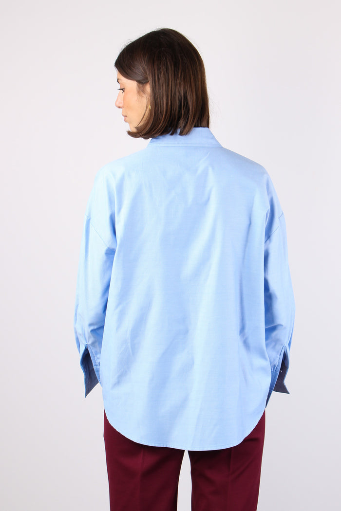 Camicia Patch Laterali Azzurro-3