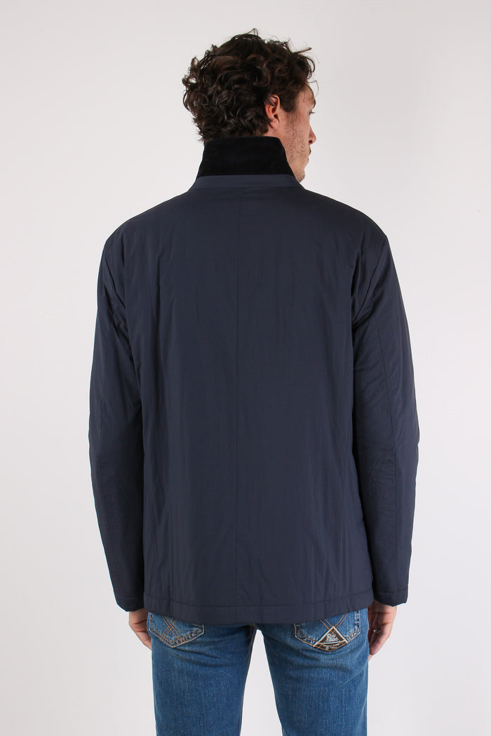 Giubbotto Leggero Colletto Blu-4