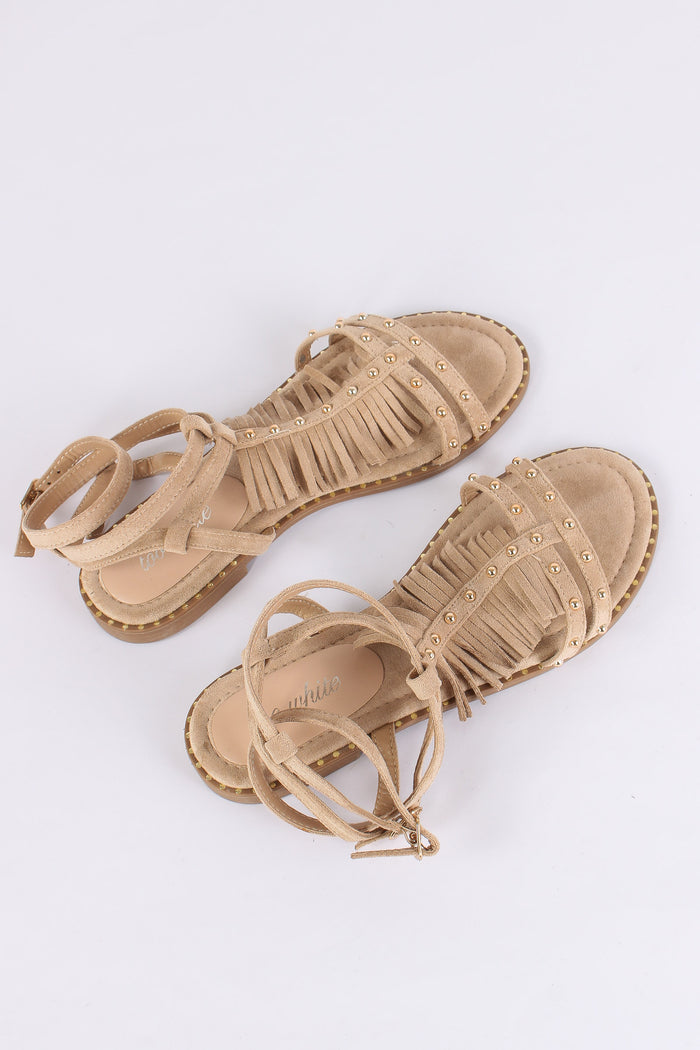 Sandalo Frangette Beige-4